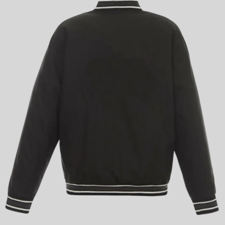 Charlotte Hornets Black Poly Twill Jacket back