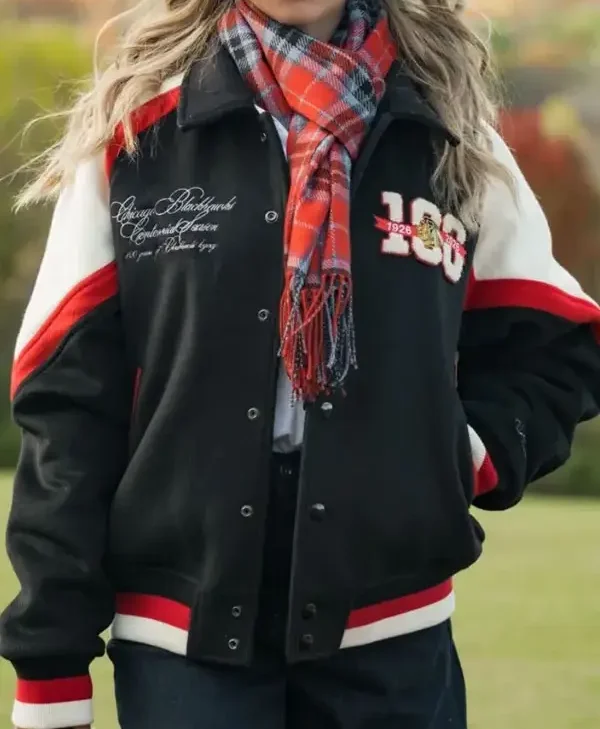 Chicago Blackhawks Centennial Season Varsity Jacket