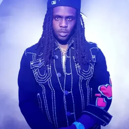Chief Keef Heart Black Denim Jacket