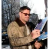Chris Hemsworth NYC Leather Aviator Jacket for sale