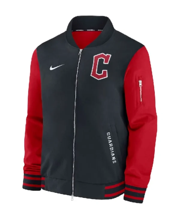 Cleveland Guardians Dugout Bomber Jacket front