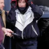 Crime 101 Barry Keoghan Black and Silver Hooded Jacket