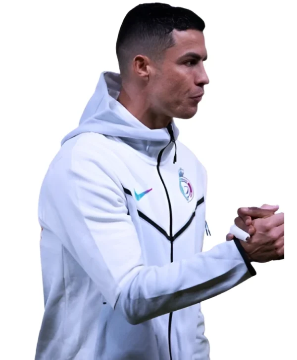 Cristiano Ronaldo Al Nassr White Jacket front