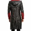 Dante Devil May Cry Black Leather Long Coat back