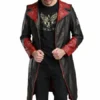 Dante Devil May Cry Black Leather Long Coat for sale
