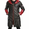 Dante Devil May Cry Black Leather Long Coat front