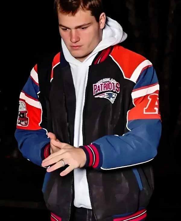 Drake Maye Patriots Varsity Jacket