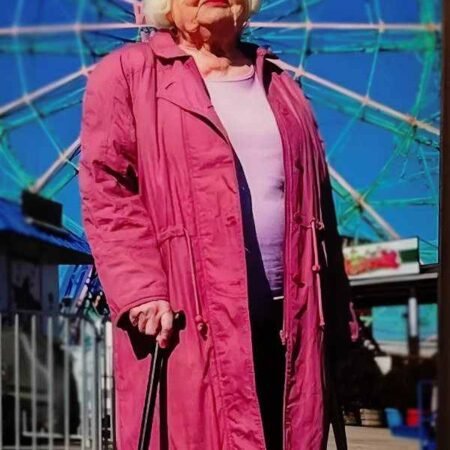 Eleanor the Great 2025 June Squibb Pink Coat