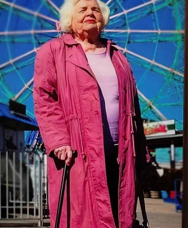 Eleanor the Great 2025 June Squibb Pink Coat