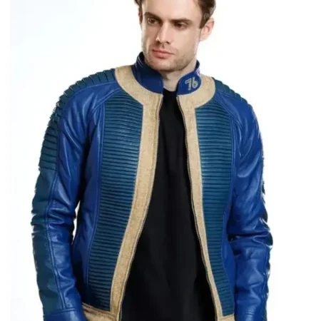 Fallout Vault Dweller Blue Leather 2026 Jacket