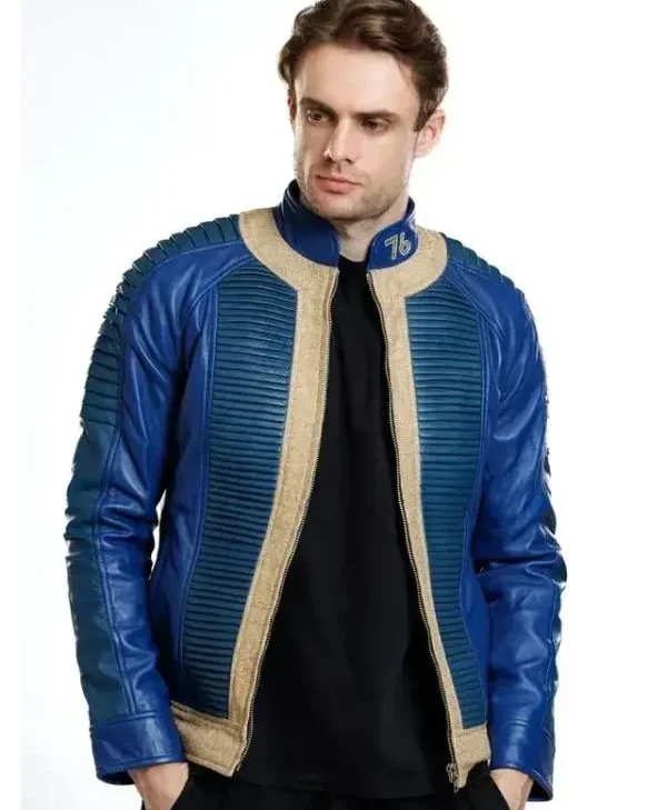 Fallout Vault Dweller Blue Leather 2026 Jacket