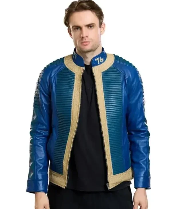 Fallout Vault Dweller Blue Leather Jacket