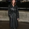 Fashion Week Black Leather Coat for sale