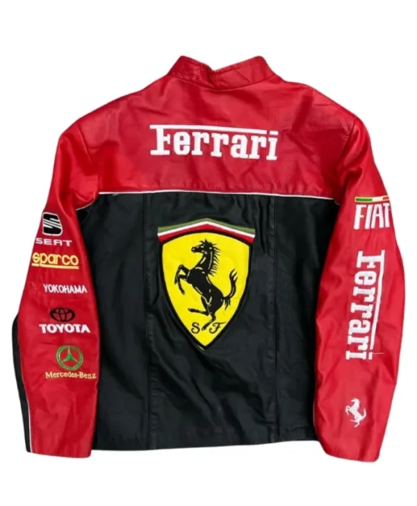 Ferrari Vintage Racing Leather Jacket back