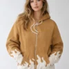 Fullmetal Alchemist Ling Flame Zip brown women Hoodie