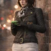 GTA 6 Female Protagonist Black Leather Jacket for sale