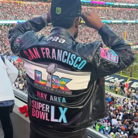 Gee Scott Sr Super Bowl LX Leather Jacket for sale