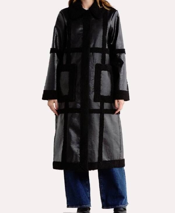General Hospital 2026 Nazneen Contractor Sherpa Trim Coat for sale