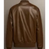 Get Adidas Originals 2026 Brown Leather Bomber Jacket