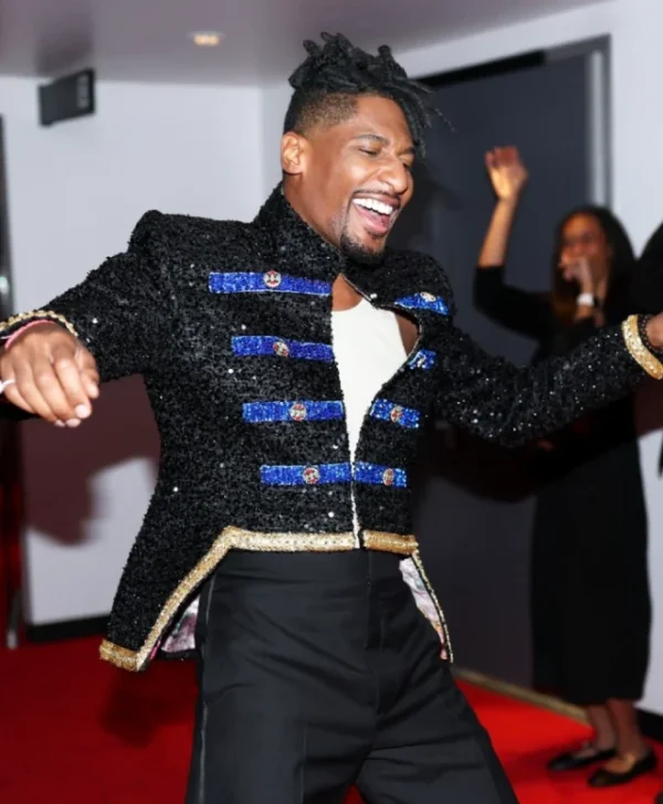 Jon Batiste GRAMMY 2026 Sequin Jacket Get Jon Batiste GRAMMY 2026 Sequin Jacket 600x728.webp