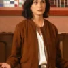 Get Morena Baccarin Sheriff Country S01 Brown Bomber Jacket