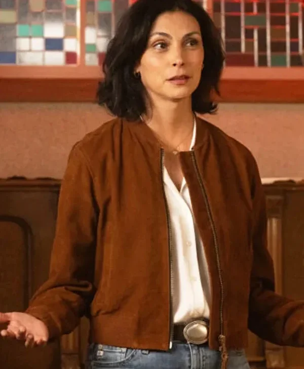 Get Morena Baccarin Sheriff Country S01 Brown Bomber Jacket