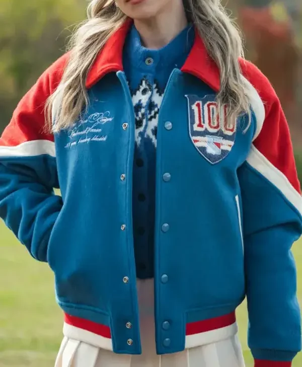 Get New York Rangers Centennial Season Varsity Jacket
