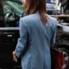 Get Paris Fashion Week Victoria Beckham Blue Blazer