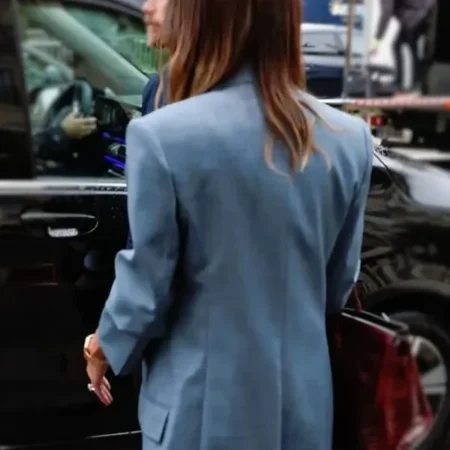 Get Paris Fashion Week Victoria Beckham Blue Blazer