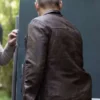 Get Sheriff Country Matt Lauria Brown Leather Jacket