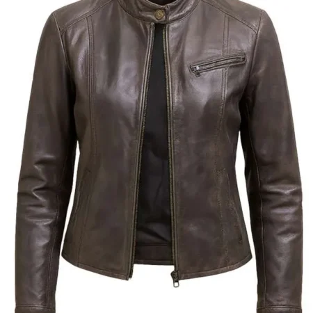 Get Sheriff Country Morena Baccarin Brown Leather Jacket