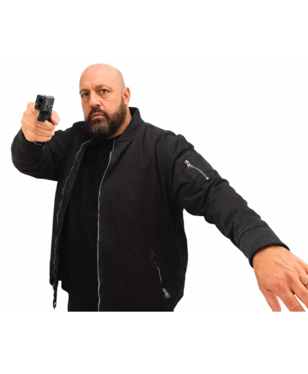 Guns Up Ray Hayes Black Bomber Jacket