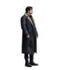 Highlander Henry Cavill Shearling Leather Long Coat full body