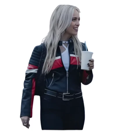 Idolos Ana Mena Black Leather Jacket