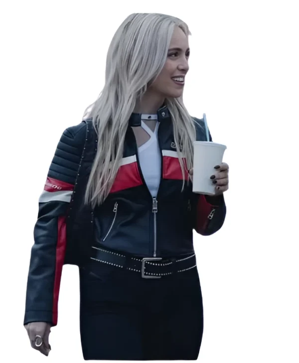 Idolos Ana Mena Black Leather Jacket