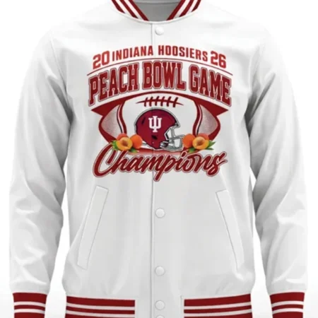 Indiana Hoosiers 2026 Peach Bowl Champions Jacket black