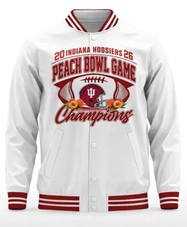 Indiana Hoosiers 2026 Peach Bowl Champions Jacket black