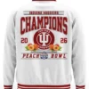 Indiana Hoosiers 2026 Peach Bowl Champions Jacket white back