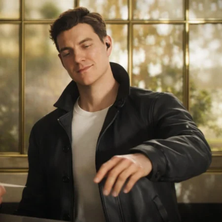 James Bond 007 First Light Black Leather Jacket for sale