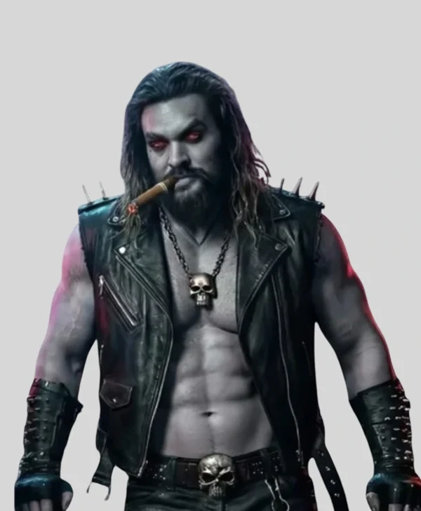 Jason Momoa Supergirl Leather Vest front