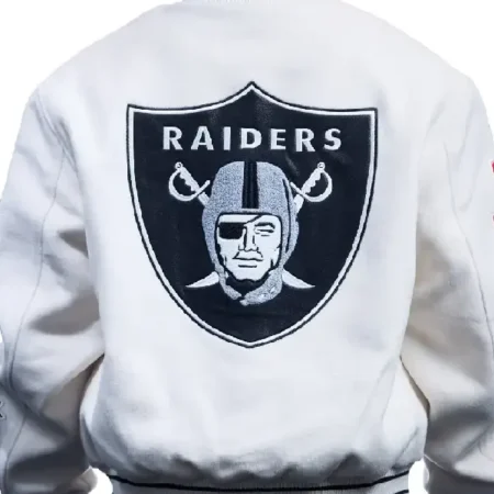 Jeff Hamilton Raiders Wool White Jacket for sale