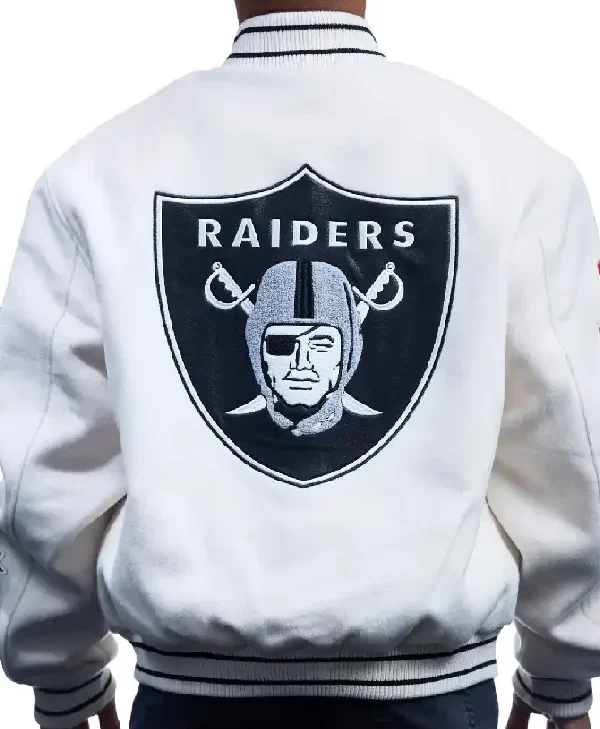 Jeff Hamilton Raiders Wool White Jacket for sale