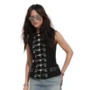 Jenna Ortega Fashion Show Paris Wool Vest closeup