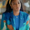 Jessica Williams Shrinking Printed fashion blazer