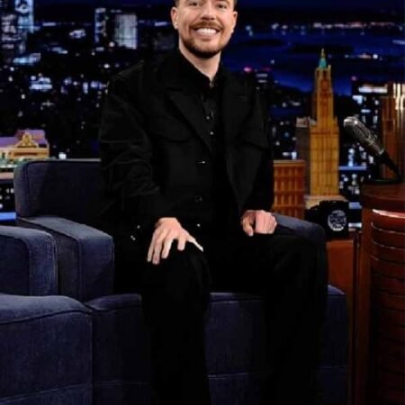 Jimmy Fallon Show S13 MrBeast Black Jacket front