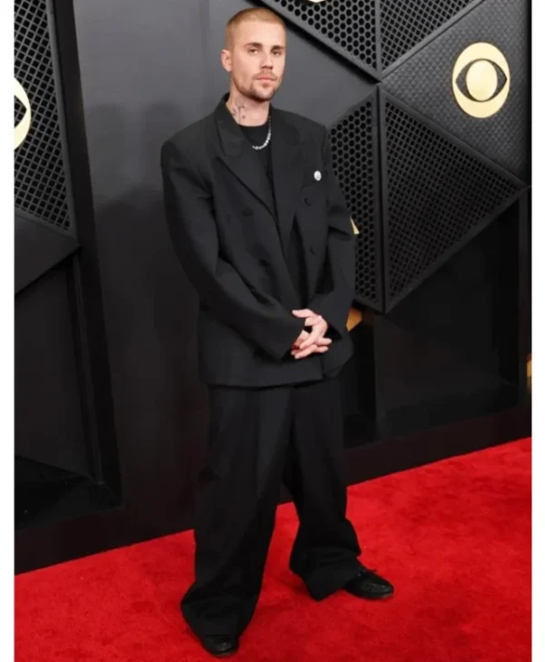 Justin Bieber 68th GRAMMY Awards Black Suit