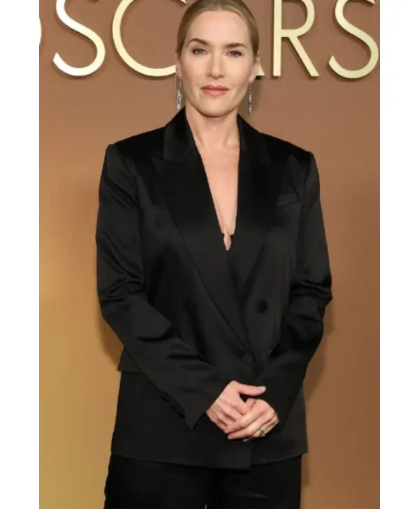 Kate Winslet’s Black Satin Blazer