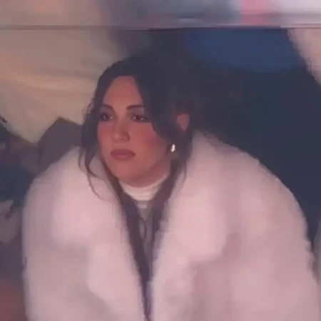 Kennedy Stidham 2026 White Fur Coat