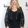 Lea Seydoux Black Leather Jacket