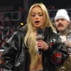 Liv Morgan Black Leather Bomber Hooded Jacket
